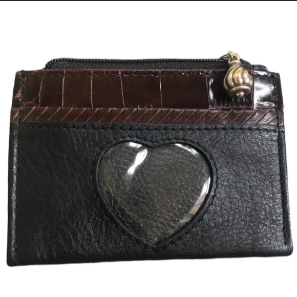 BRIGHTON | BLACK LEATHER COIN PURSE/CREDIT CARD POUCH - Picture 10 of 11